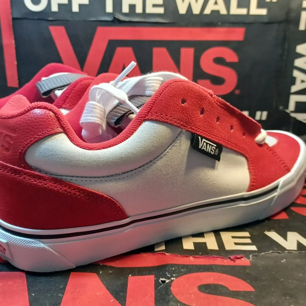 Vans Men's U.S. 13 Chukka Push LS Racing Red/White VN000CZW6RT